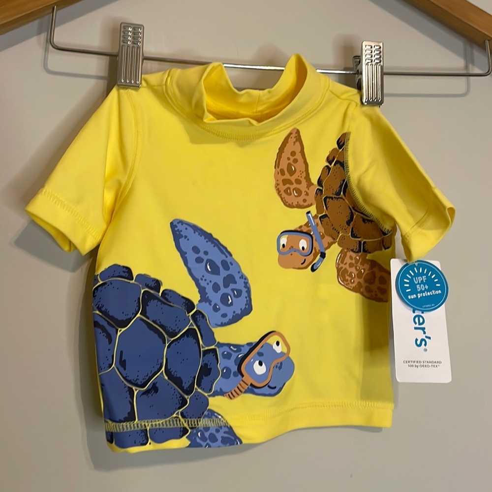 Carter’s Turtle Swim Top Sz 3 Mo NWT